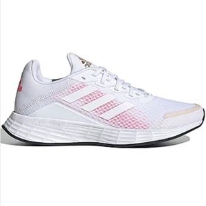 ADIDAS PERFORMANCE DURAMO SL - WHITE/SIGNAL PINK - WOMEN´S SIZE 7.  Like new!
